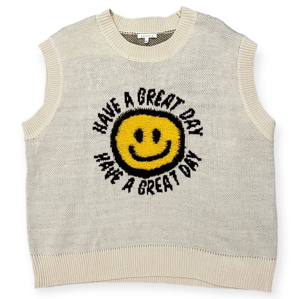 Dressed in LALA Have a Great Day Sweater Vest Size L